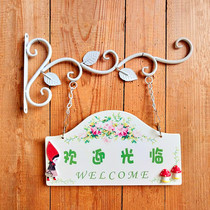 Eurostyle Fields Garden Bifacial Wooden Kindergarten Class Card Blank Listing Welcome To Business Mid-Door Card Creative Home