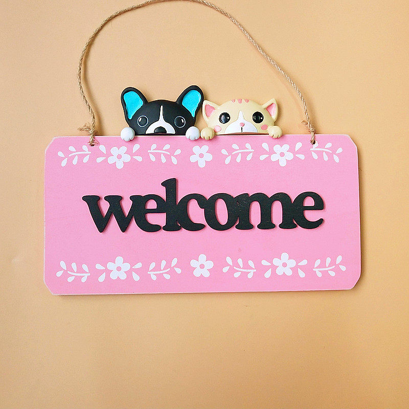 Home Bathroom Makeup Room Wood-listed Gate Brand European-style Creative Home Decorative Pint Adorable Bathroom Door Decoration