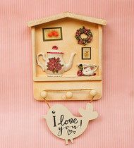 European wooden kitchen restaurant decoration adhesive hook coat rack wall hanging fashion creative home key Wall hanging adhesive hook