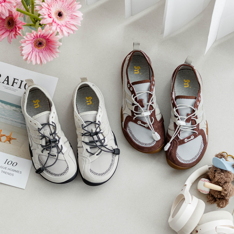 【Ruixiyue】Fog Island Gray Wind ● Barefoot Shoes for Women 2026 New Summer Style Breathable Soft-Soled Versatile Casual Shoes