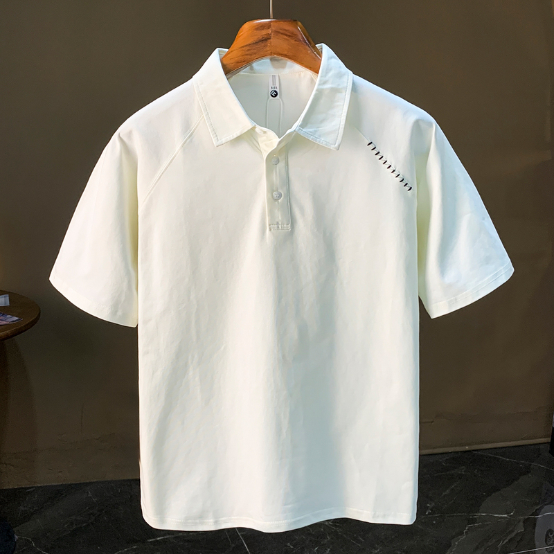 Short-Sleeved Polo Shirt for Men 2026 Summer Trendy New Mid-Sleeve Men's Collared T-Shirt Men's Shirt Half-Sleeve Shirt