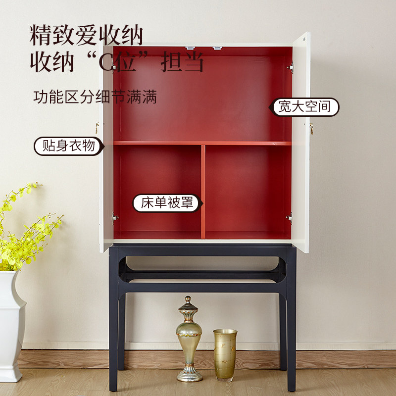 设计师美式轻奢玄关高柜:入户即高级!收纳+颜值双杀的神仙边柜!-门厅-淘宝好物网
