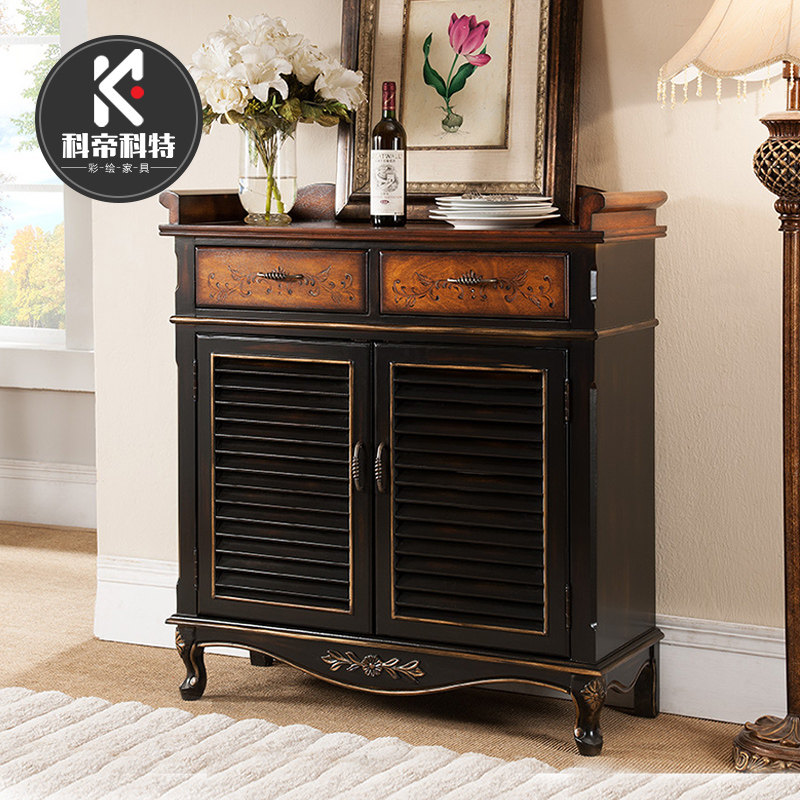 American hundred pages door shoe cabinet door solid wood-style living room entry door closet against wall park locker