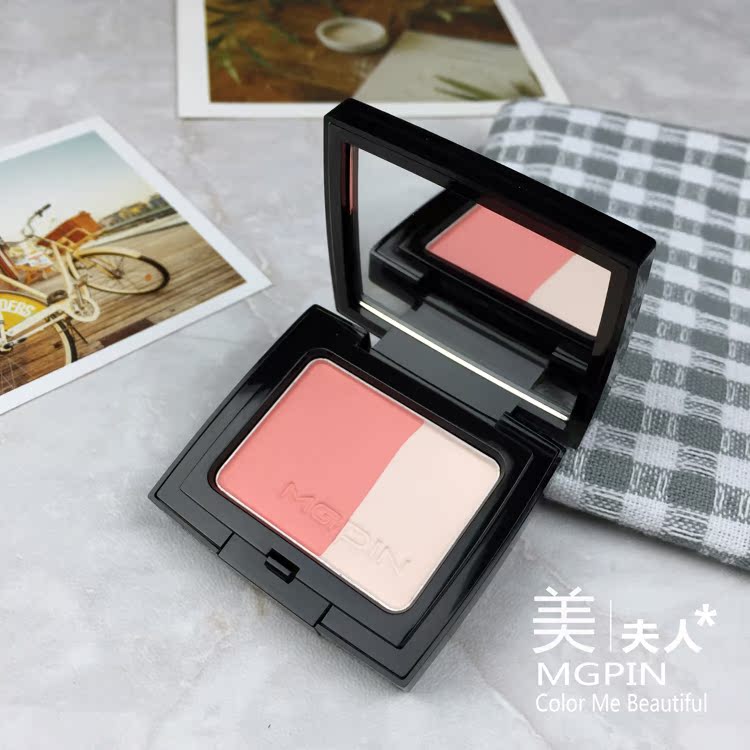 Mgpin Mao Geping quầy sản phẩm mới chính hãng phấn má hai màu mềm mại ma thuật hai màu má hồng morphe