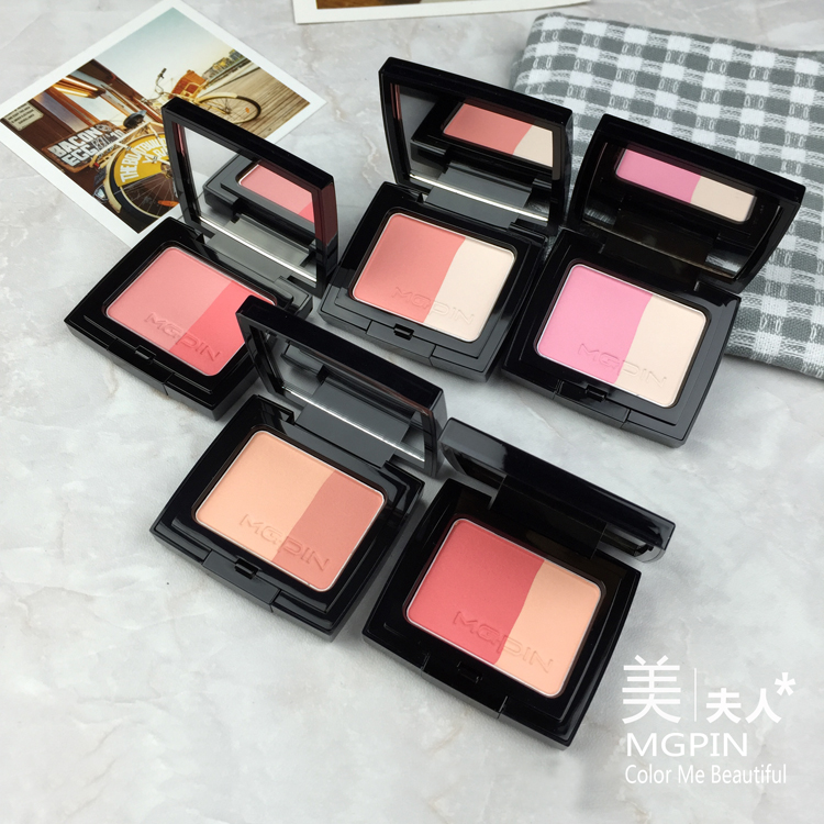 Mgpin Mao Geping quầy sản phẩm mới chính hãng phấn má hai màu mềm mại ma thuật hai màu má hồng morphe