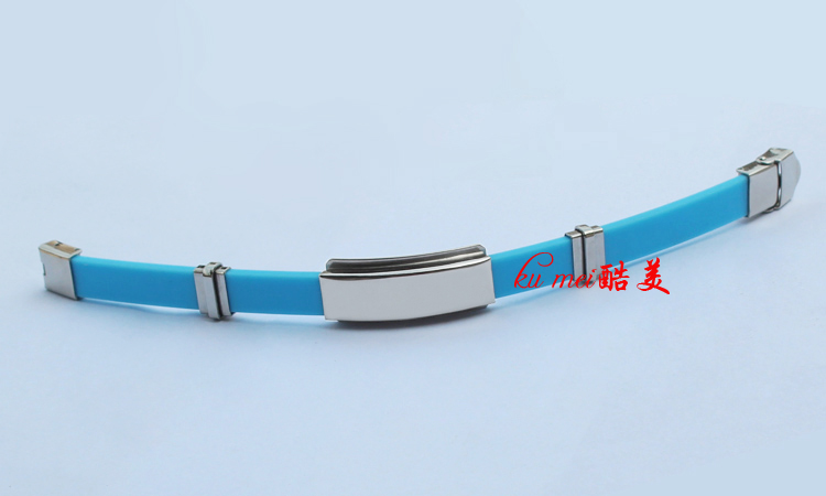 Vòng đeo tay thời trang Hàn Quốc có thể được khắc titan thép silicone nam và nữ vòng đeo tay tùy chỉnh học tập món quà trang sức tay vòng tay đá phong thủy