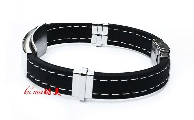 Vòng đeo tay thời trang Hàn Quốc có thể được khắc titan thép silicone nam và nữ vòng đeo tay tùy chỉnh học tập món quà trang sức tay