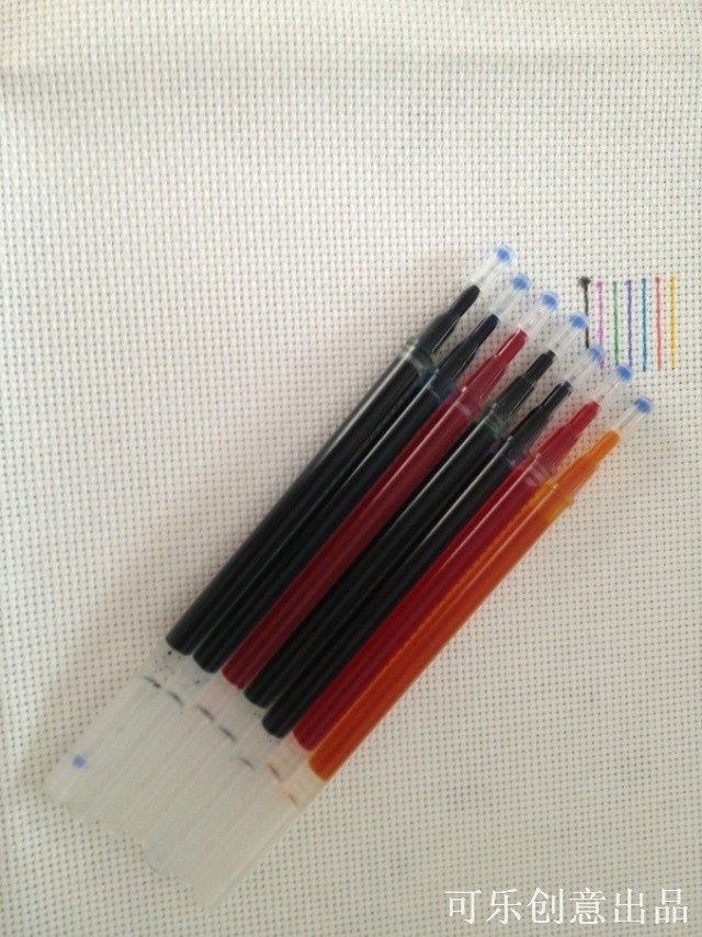 Cross stitch big Mac water soluble refill Drawing grid pen drawing point fine head refill 5 colors into the pen 0 5mm