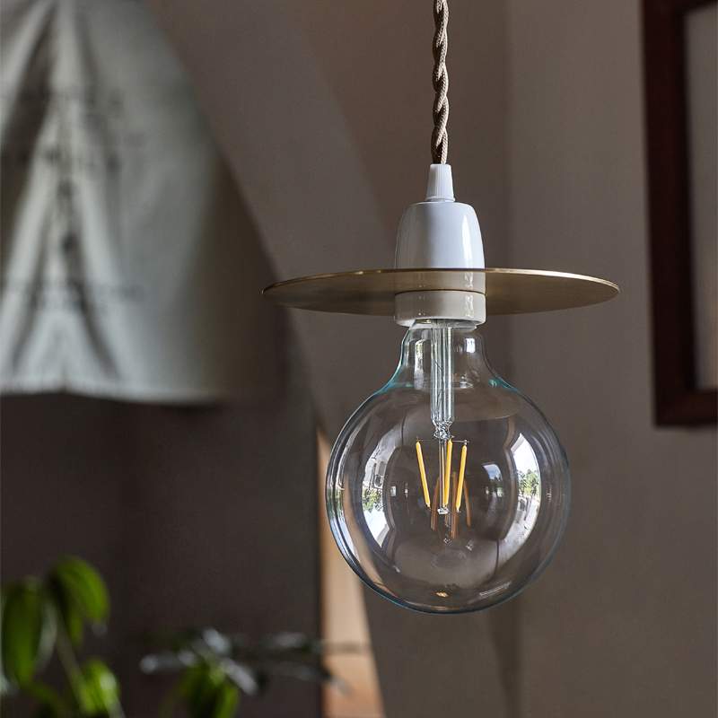 Brass era Nordic personality pure Copper retro ceramic chandelier