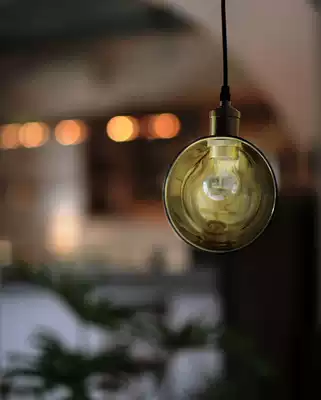 Nordic style brass personality hanging line lamps, food side lights, living room side lights