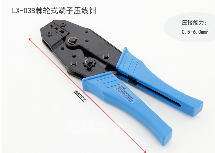 Spring plug wiring wiring piece copper joint 0 5-6 square pressure wire clamp clamp clamp tool LX-03B new mode