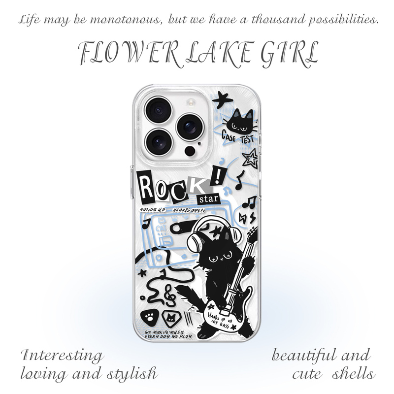 【Rock Star】Punk Guitar Black Cat Case for iPhone 17/16 Pro Max, Redmi K80 Magnetic, Vivo S30, Huawei Mate 70, Oneplus 13, Xiaomi 17 Pro 【Rock Star】Punk Guitar Black Cat Case for iPhone 17/16 Pro Max, Redmi K80 Magnetic, Vivo S30, Huawei Mate 70, Oneplus 13, Xiaomi 17 Pro