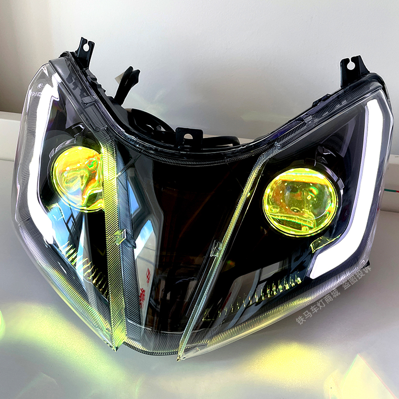 Applicable Suzuki UY125 led headlight assembly retrofitted motorcycle double light lens Upgrade Angel Eye Devil Eye-Taobao