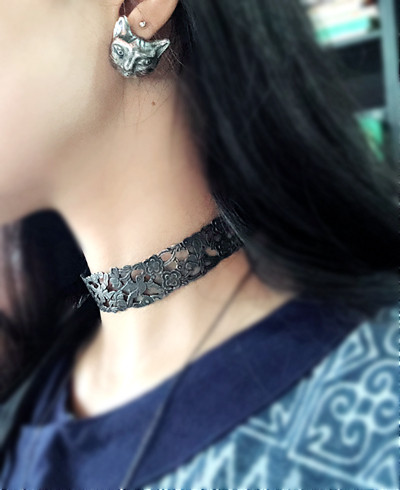 Over the distance 99 silver hollow CHOKER Chunshen (made to order) X 20