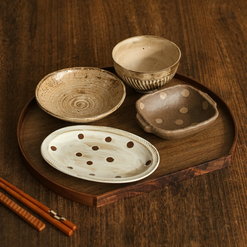 Tableware Set for One Person at Home Retro Hand-Painted Rustic Ceramic Bowl and Plate Set with a Sense of Ceremony 026 Tableware Set for One Person at Home Retro Hand-Painted Rustic Ceramic Bowl and Plate Set with a Sense of Ceremony 026