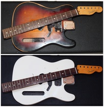 Cent guitar replacement nitrocellulose paint color change renovation repair display