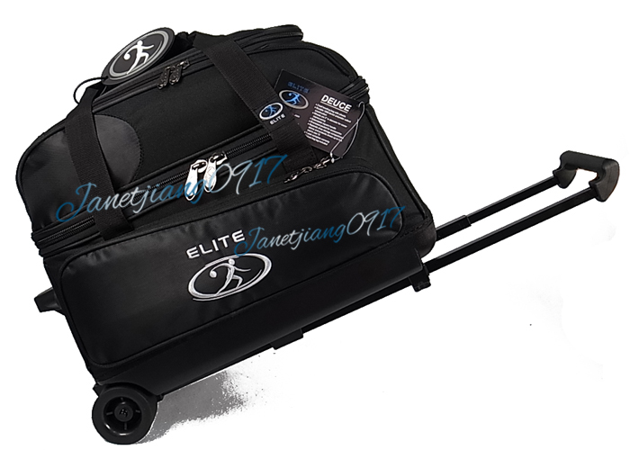 CHÚNG TÔI ELITE Elite 1680 Xe Đẩy Tiêu Chuẩn Đúp Bóng Túi Đôi Túi Bóng Bowling Bag ~ 8 Màu Đen giày chơi bowling