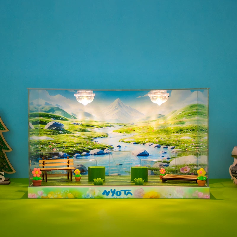 Подходящий для Bubble Mart Nyota Four Seasons Series модель слепая коробка хранение тема сцен display box украшения