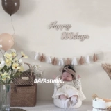 Лесной стиль ins 100-дневный ребенок устраивает 100-дневное деревянное украшение на день рождения, фото, памятный реквизит