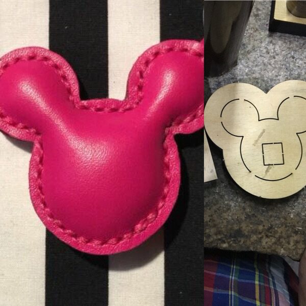 Mickey key button pendant pendant discharge die