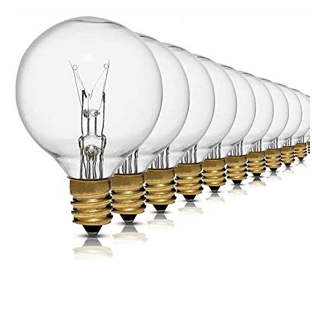 G40 G40 bulb E12 small screw opening 7W atmosphere decoration warm light transparent tungsten filament 220V retro yellow light glass round bubble 