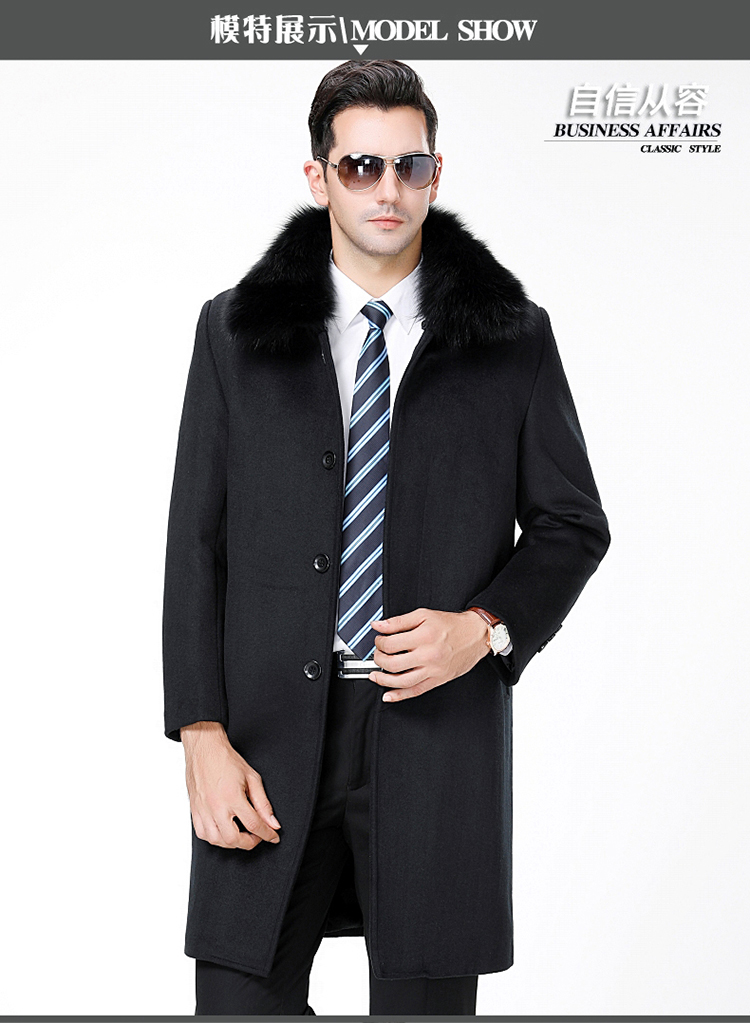 Playboy trung niên mùa thu và mùa đông áo len nam cộng với nhung dày cashmere Nizi cha bomber nam