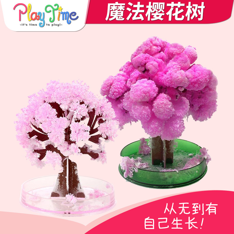 Christmas Crystallized Tree Romantic Cherry Blossom Trees Grow Snowflake Magic Trees Paper Trees Flowering Amazing Holiday Gifts-Taobao