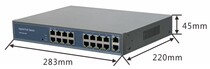 Standard 16 mouth one thousand trillion POE switch 16 100 trillion 2 one thousand trillion uplink built-in 300W power supply