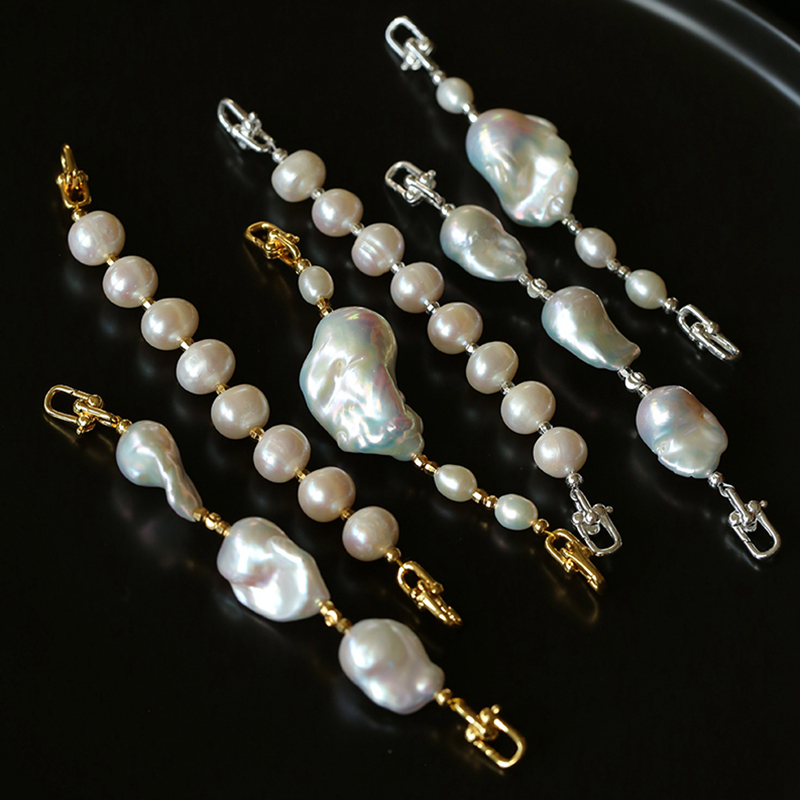 Tu's Original Design Natural Baroque Pearl Extension Chain Women's Fashion Retro Practical Pendant Accessory Extension Chain