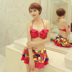 Bộ đồ bơi bikini ba mảnh gợi cảm ba điểm ngực nhỏ tập hợp bộ ngực lớn gợi cảm mùa xuân đi biển đồ bơi nữ liền thân Bikinis