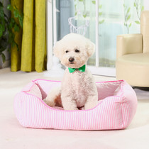 Dog Nest Detachable Wash Pet Nest Teddy Kitty Depth Sleep Nest Cushion New Striped Cat Nest