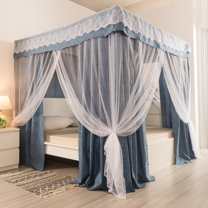 Princess wind decorative shading mosquito net home integrated 1 8m1 5m bed curtain student dormitory bed mantle dust-proof and light-blocking