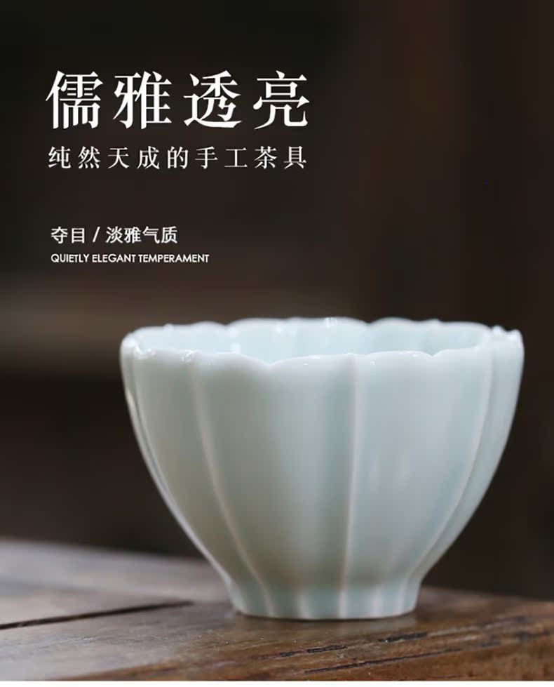 Jingdezhen ceramic kung fu tea cup single master cup single CPU BeiYing manual single small cup tea green home