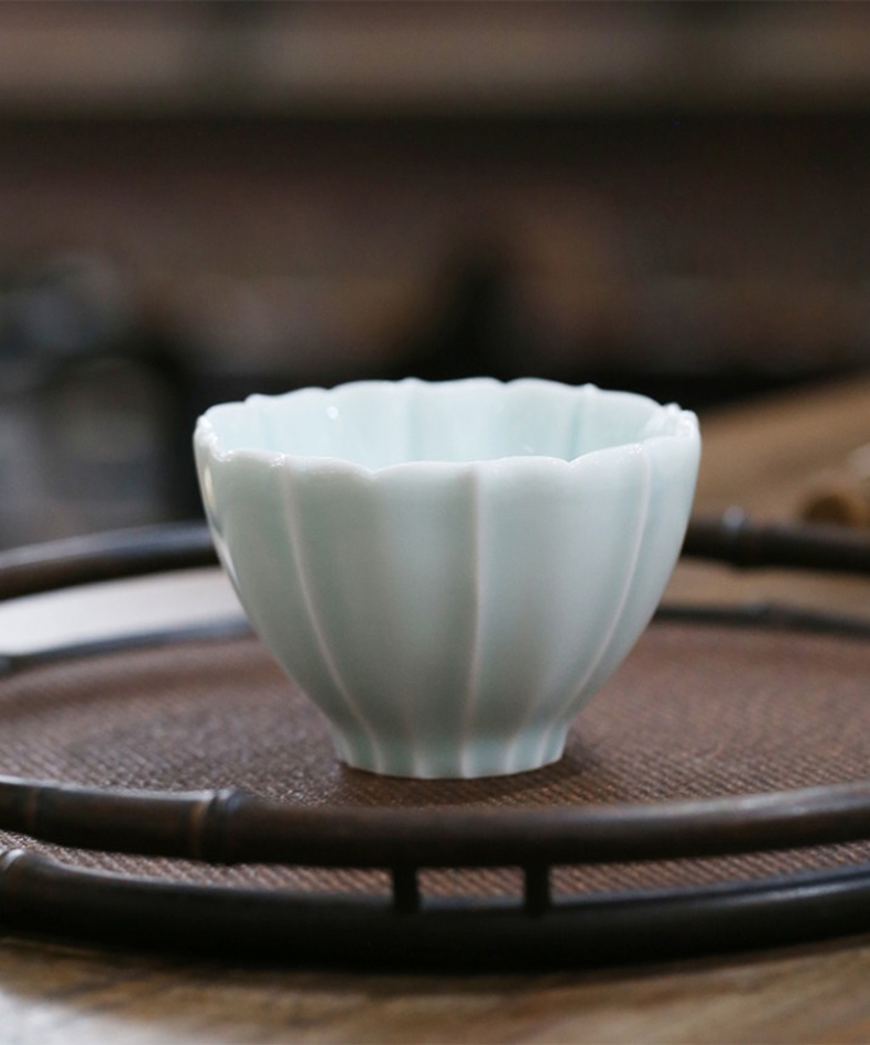 Jingdezhen ceramic kung fu tea cup single master cup single CPU BeiYing manual single small cup tea green home