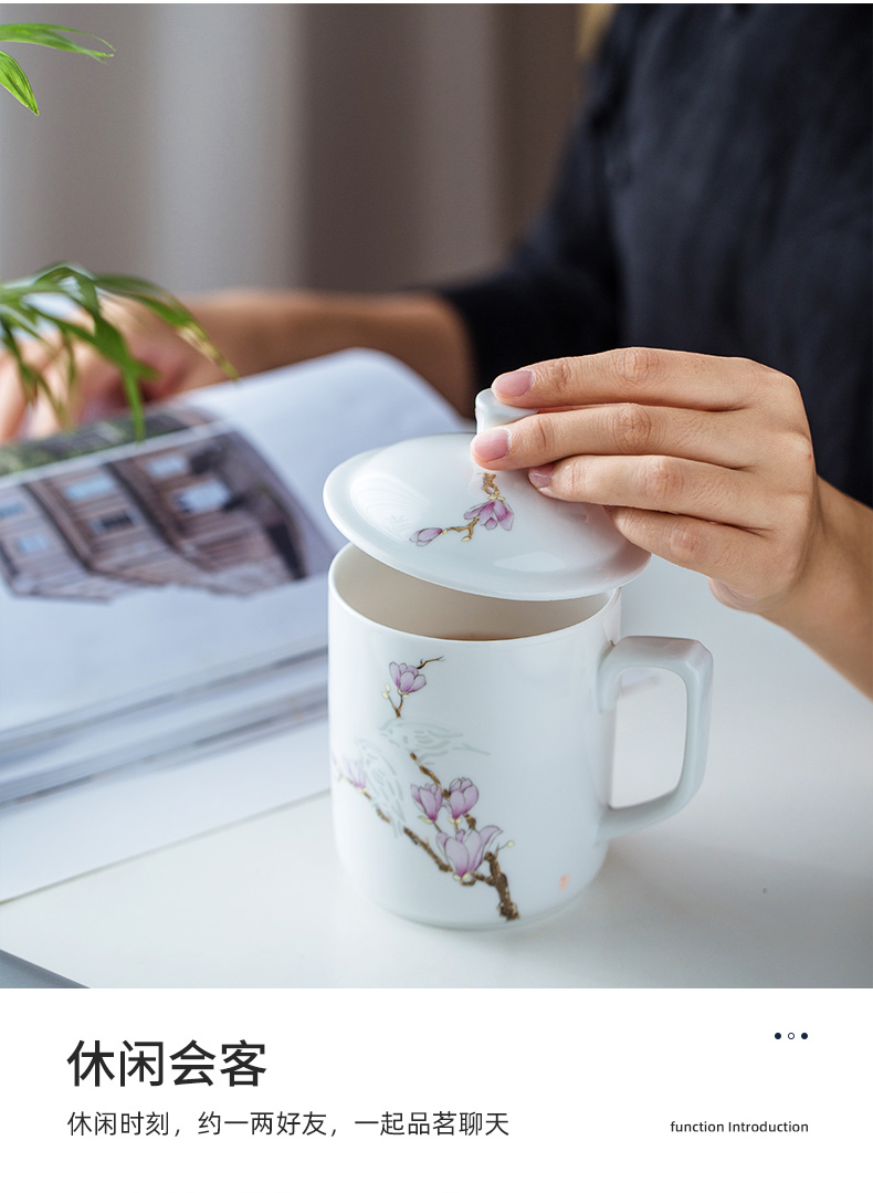 Analyzes teacups hand - made exquisite paint ceramic cups office leisure filtering cup does not affect the normal use