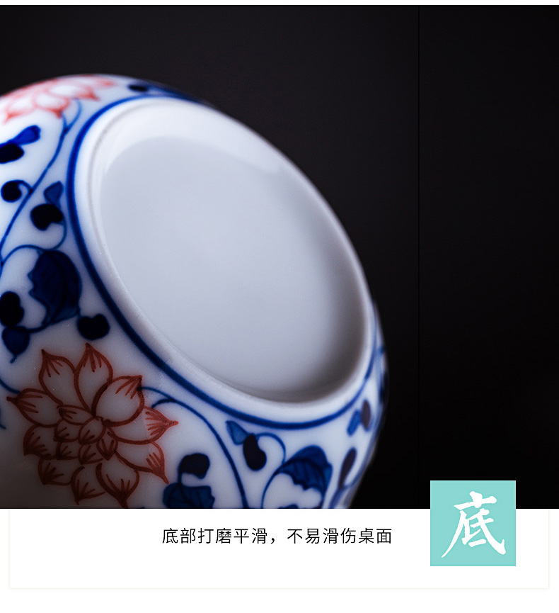 Jingdezhen hand - made porcelain cups around the lotus flower ceramic filter cup home tea cup tea separation restoring ancient ways