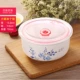 Gốm tươi bát ba bát cơm gia đình sinh viên mì ăn liền bát lớn hộp ăn trưa hộp cơm trưa tủ lạnh lò vi sóng tươi - Hộp cơm điện sưởi ấm nồi hâm cơm