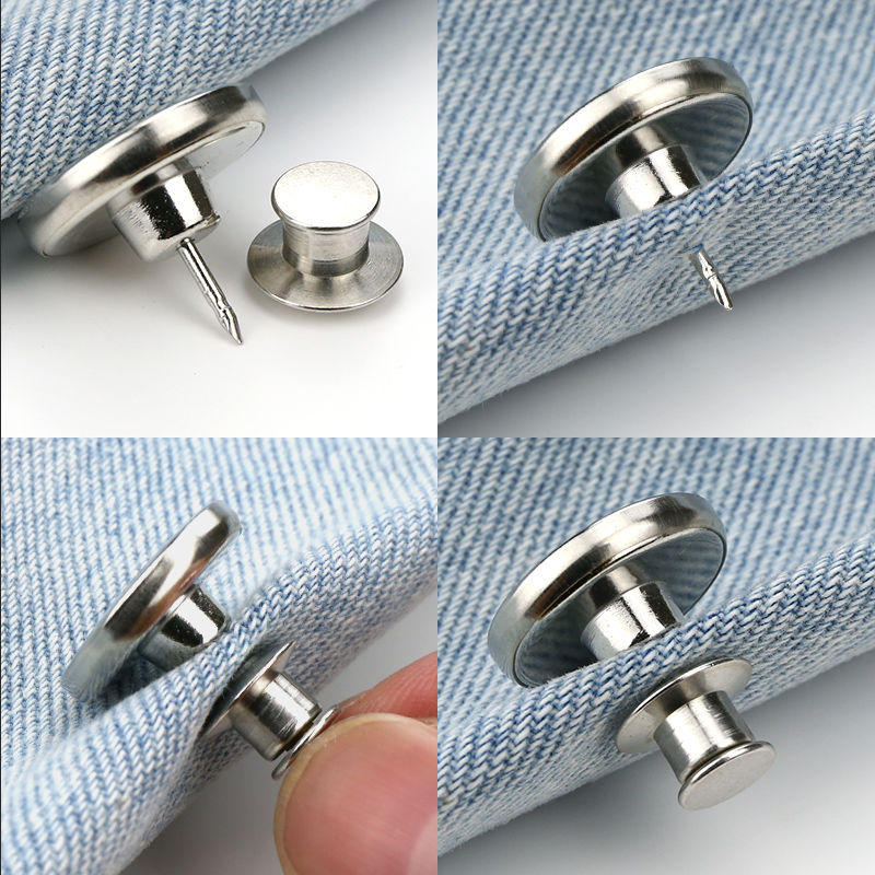 Jeans buttons can be adjusted and removed to change the size of the waist waist button seam-free nail-free buckle Rivet fixed snap