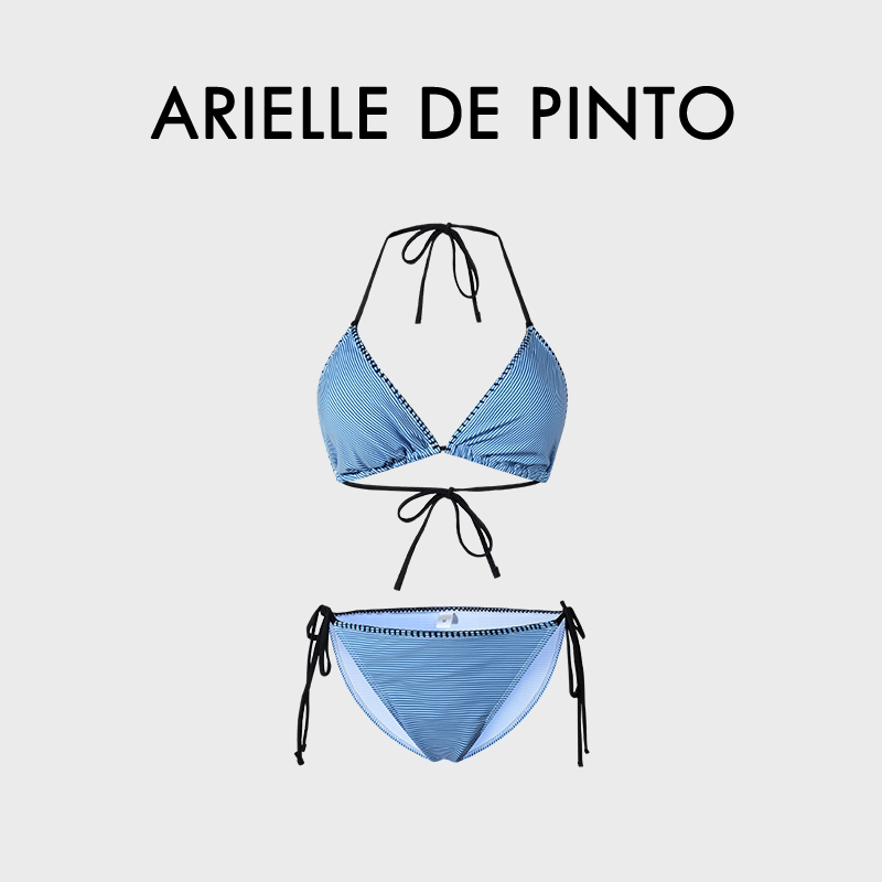 French Arielle De Pinto Sexy Bikini Goddess Three-Point Style High-End Resort Swimsuit for Women