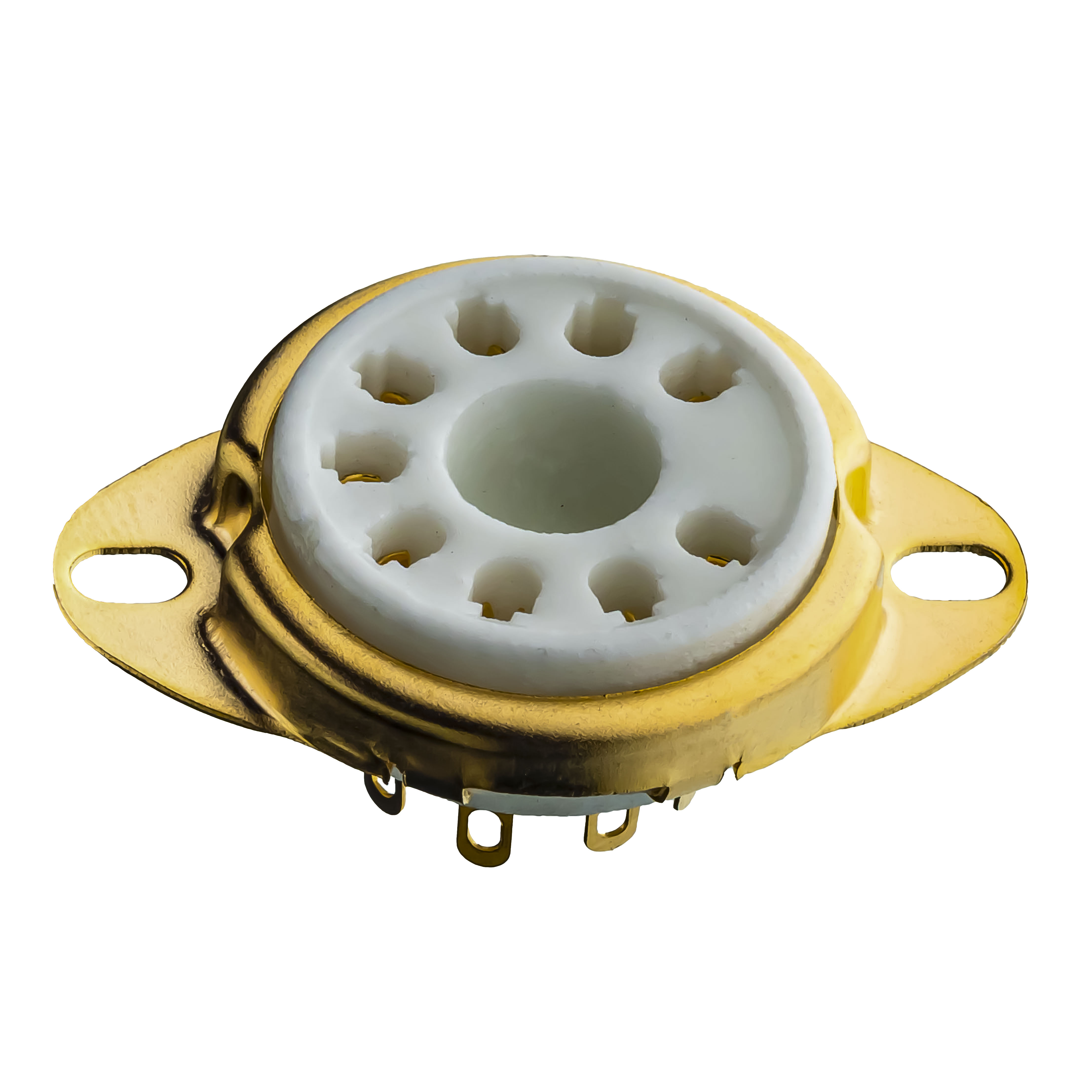 Ceramic nine feet GZC9-2-F-G gilded pipe seat frontal loading EL504 EL504 EL519 6P12P 6P12P other vacuum tubes