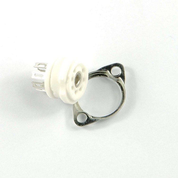 silver-coated ceramic small 7 feet GZC7-F vacuum tube seat 6J2 6J2 6H2 6X4 6K7 2P2 2P2 EAA91 EAA91