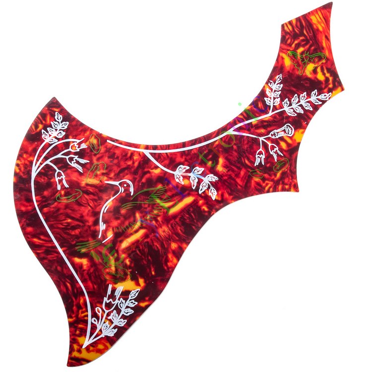 New Hummingbird Flower Folk Guitar Guard Board Guitar Accessories Acoustic Guitar Panel Protective Panel FN-01