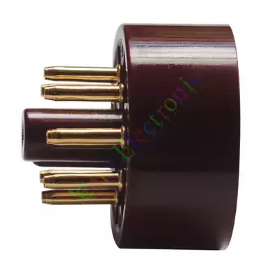 New Audio DIY Accessories Shed EL34-R-G Tube Base Gold-plated Feet Red 8 Feet Bet Vacuum Tube Holder