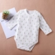 Quần áo trẻ em Xiêm dài tay cotton thiết kế túi bụng phù hợp với quần áo tam giác quần áo sơ sinh mùa thu và mùa đông nam nữ quần áo trẻ em bodysuit chất nỉ bông hàn quốc