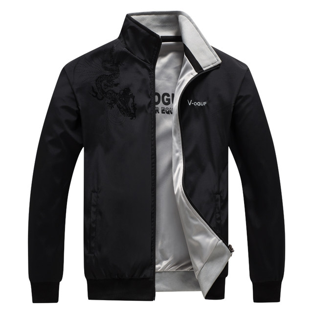 ພາກຮຽນ spring, ດູໃບໄມ້ລົ່ນແລະລະດູຫນາວຜູ້ຊາຍດຽວກິລາ Jacket Reversible Coat Sportswear ດູໃບໄມ້ລົ່ນໄວຫນຸ່ມ Casual Outerwear Windproof