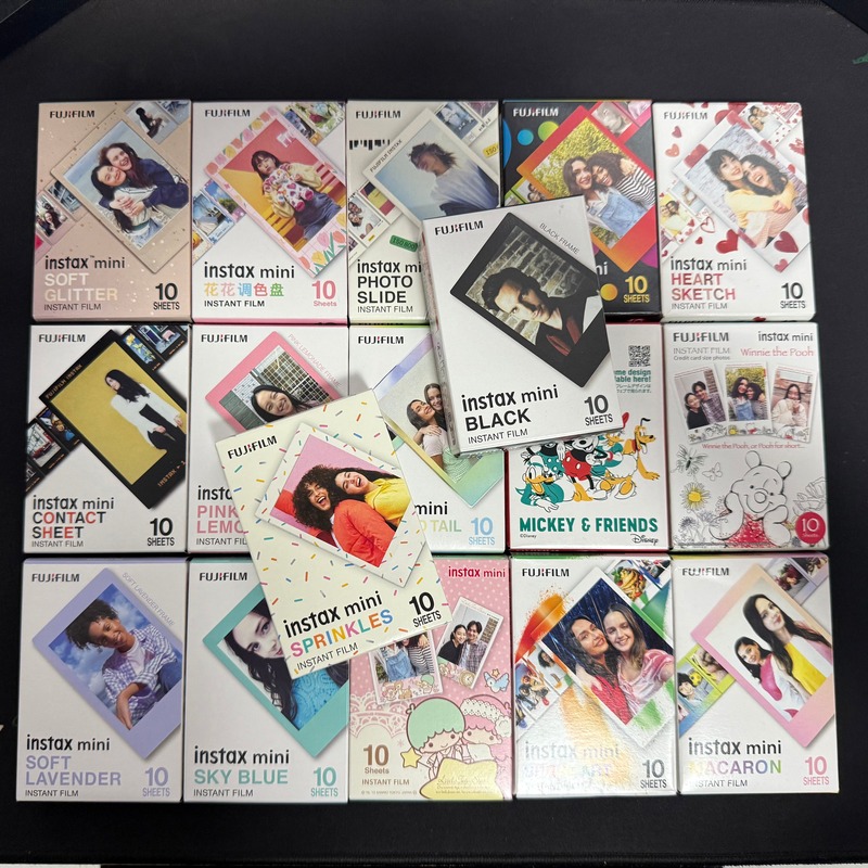 Polaroid Lace-Edged Mini Photo Paper Rainbow Shimmer Kitty Blue Edge Purple Edge Gemini Instax Mini