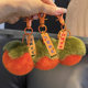 Real Rex Rabbit Fur Ball Fruit Series Persimmon Doll Grape Keychain Apple School Bag Pendant Peach Gift