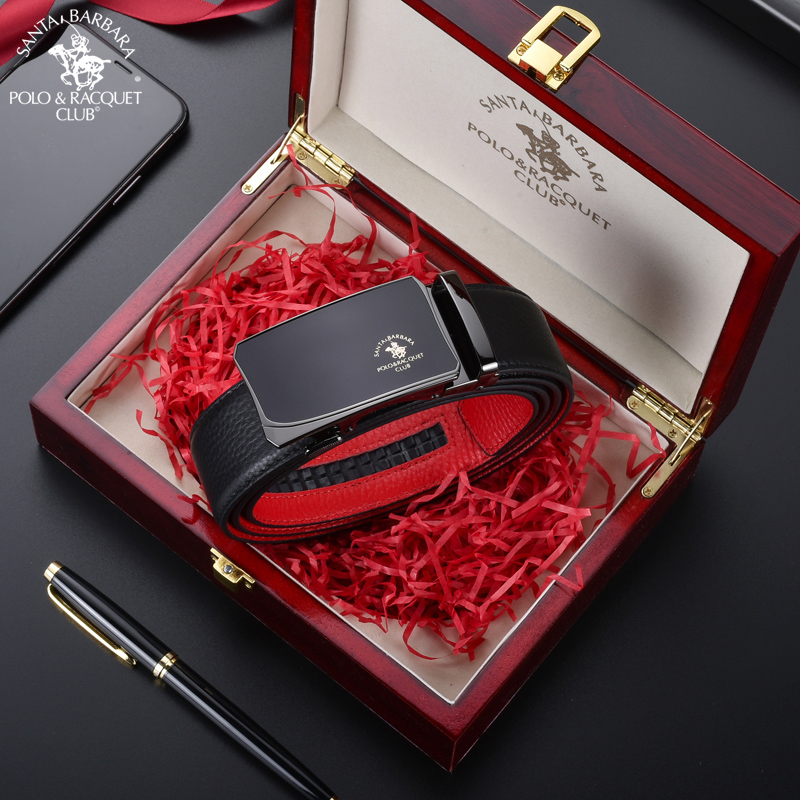 St Grand Paolo New Men's New Men's Life Red Belt Genuine Leather Soft Leather Strap Men's Head Layer Bull Leather Pants With Tiger Gifts