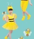 5161 Ngày của trẻ em Phim hoạt hình động vật Khiêu vũ Váy Little Bee Doll Truyện cổ tích Lễ hội mẫu giáo