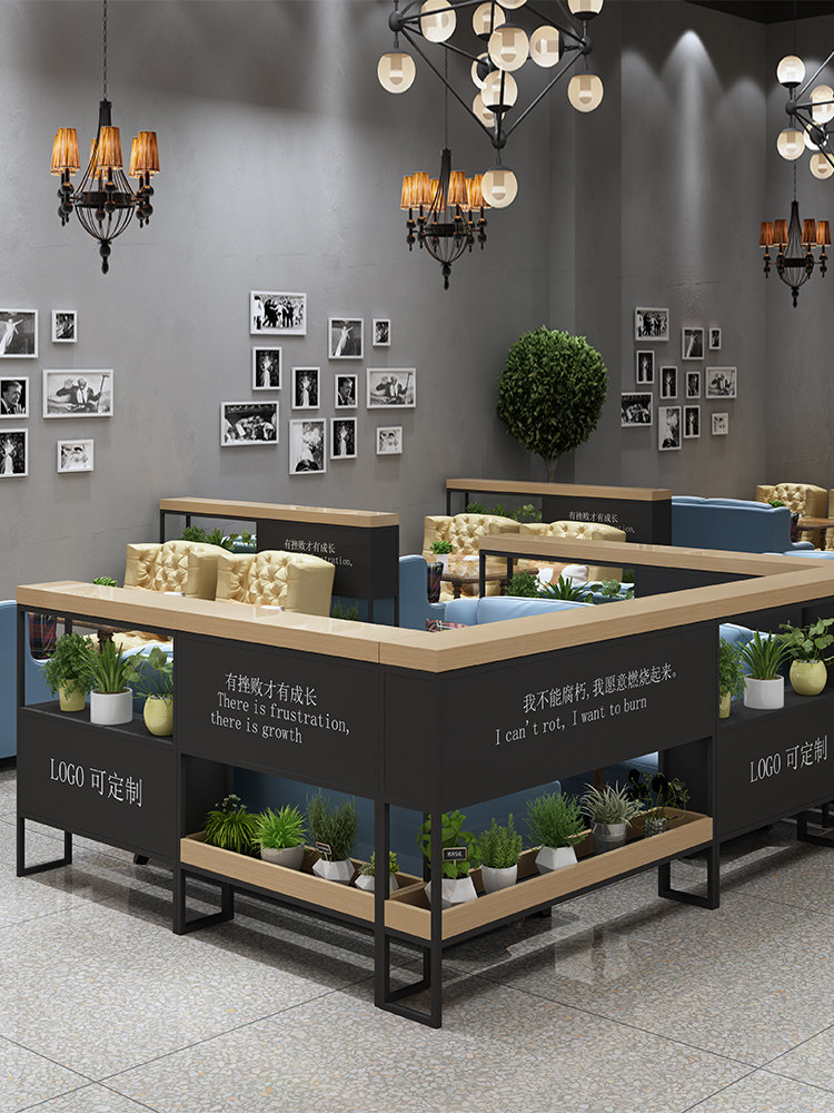 Nordic dining room card partition ins Net Red decorative fence Creative shelf Flower rack Office and leisure area fence